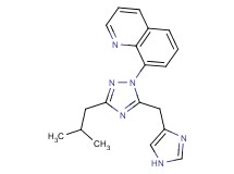 8-[5-(1H-imidazol-4-ylmethyl)-3-isobutyl-1H-1,2,4-triazol-1-yl]quinoline