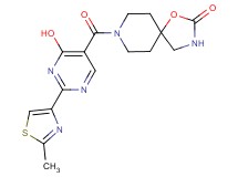 8-{[4-hydroxy-2-(2-methyl-1,3-thiazol-4-yl)pyrimidin-5-yl]carbonyl}-1-oxa-3,8-diazaspiro[4.5]decan-2-one