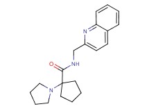1-pyrrolidin-1-yl-N-(quinolin-2-ylmethyl)cyclopentanecarboxamide