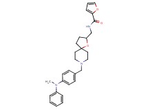 N-[(8-{4-[methyl(phenyl)amino]benzyl}-1-oxa-8-azaspiro[4.5]dec-2-yl)methyl]-2-furamide
