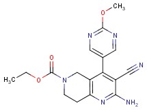ethyl 2-amino-3-cyano-4-(2-methoxypyrimidin-5-yl)-7,8-dihydro-1,6-naphthyridine-6(5H)-carboxylate