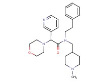 N-[(1-methyl-4-piperidinyl)methyl]-2-(4-morpholinyl)-N-(2-phenylethyl)-2-(3-pyridinyl)acetamide