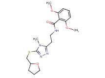 2,6-dimethoxy-N-(2-{4-methyl-5-[(tetrahydro-2-furanylmethyl)thio]-4H-1,2,4-triazol-3-yl}ethyl)benzamide