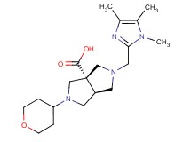 (3aS*,6aS*)-2-(tetrahydro-2H-pyran-4-yl)-5-[(1,4,5-trimethyl-1H-imidazol-2-yl)methyl]hexahydropyrrolo[3,4-c]pyrrole-3a(1H)-carboxylic acid