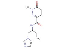 N-[1-(1H-imidazol-1-ylmethyl)propyl]-1-methyl-6-oxo-1,4,5,6-tetrahydro-3-pyridazinecarboxamide trifluoroacetate
