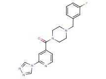 1-(3-fluorobenzyl)-4-[2-(4H-1,2,4-triazol-4-yl)isonicotinoyl]piperazine