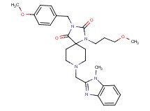 3-(4-methoxybenzyl)-1-(3-methoxypropyl)-8-[(1-methyl-1H-benzimidazol-2-yl)methyl]-1,3,8-triazaspiro[4.5]decane-2,4-dione