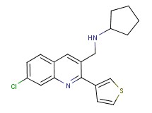 N-{[7-chloro-2-(3-thienyl)-3-quinolinyl]methyl}cyclopentanamine
