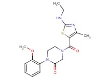 4-{[2-(ethylamino)-4-methyl-1,3-thiazol-5-yl]carbonyl}-1-(2-methoxyphenyl)-2-piperazinone