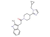 3-(2-{4-[1-(cyclopropylmethyl)-1H-imidazol-2-yl]piperidin-1-yl}-2-oxoethyl)-2-methyl-1H-indole