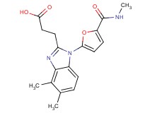 3-(4,5-dimethyl-1-{5-[(methylamino)carbonyl]-2-furyl}-1H-benzimidazol-2-yl)propanoic acid