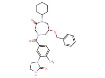 6-(benzyloxy)-1-cyclohexyl-4-[4-methyl-3-(2-oxo-1-imidazolidinyl)benzoyl]-1,4-diazepan-2-one