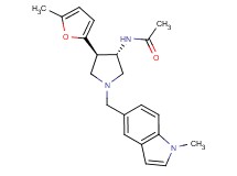 N-{(3S*,4R*)-4-(5-methyl-2-furyl)-1-[(1-methyl-1H-indol-5-yl)methyl]-3-pyrrolidinyl}acetamide