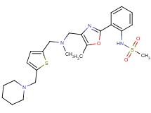 N-(2-{5-methyl-4-[(methyl{[5-(1-piperidinylmethyl)-2-thienyl]methyl}amino)methyl]-1,3-oxazol-2-yl}phenyl)methanesulfonamide