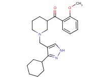 {1-[(3-cyclohexyl-1H-pyrazol-4-yl)methyl]-3-piperidinyl}(2-methoxyphenyl)methanone