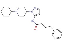 N-[1-(1-cyclohexyl-4-piperidinyl)-1H-pyrazol-5-yl]-4-phenylbutanamide