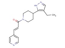 4-{(1E)-3-[4-(4-ethyl-1H-pyrazol-5-yl)-1-piperidinyl]-3-oxo-1-propen-1-yl}pyridine
