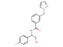 N-[1-(4-fluorophenyl)-2-hydroxyethyl]-3-(1H-pyrazol-1-ylmethyl)benzamide