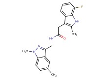 N-[(1,5-dimethyl-1H-indazol-3-yl)methyl]-2-(7-fluoro-2-methyl-1H-indol-3-yl)acetamide