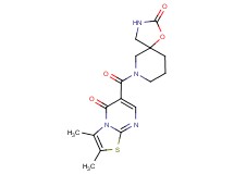 7-[(2,3-dimethyl-5-oxo-5H-[1,3]thiazolo[3,2-a]pyrimidin-6-yl)carbonyl]-1-oxa-3,7-diazaspiro[4.5]decan-2-one