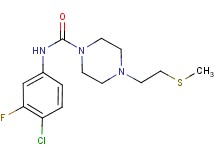 N-(4-chloro-3-fluorophenyl)-4-[2-(methylthio)ethyl]piperazine-1-carboxamide
