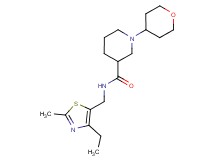 N-[(4-ethyl-2-methyl-1,3-thiazol-5-yl)methyl]-1-(tetrahydro-2H-pyran-4-yl)-3-piperidinecarboxamide