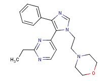 4-{2-[5-(2-ethylpyrimidin-4-yl)-4-phenyl-1H-imidazol-1-yl]ethyl}morpholine