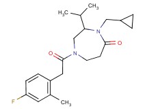 4-(cyclopropylmethyl)-1-[(4-fluoro-2-methylphenyl)acetyl]-3-isopropyl-1,4-diazepan-5-one