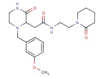 2-[1-(3-methoxybenzyl)-3-oxo-2-piperazinyl]-N-[2-(2-oxo-1-piperidinyl)ethyl]acetamide