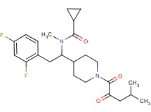 N-{2-(2,4-difluorophenyl)-1-[1-(4-methyl-2-oxopentanoyl)-4-piperidinyl]ethyl}-N-methylcyclopropanecarboxamide