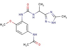 N-{4-methoxy-3-[({[1-(5-methyl-1H-1,2,4-triazol-3-yl)ethyl]amino}carbonyl)amino]phenyl}acetamide