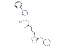 4-[5-(4-morpholinylmethyl)-1H-tetrazol-1-yl]-N-[1-(1-phenyl-1H-pyrazol-4-yl)ethyl]butanamide