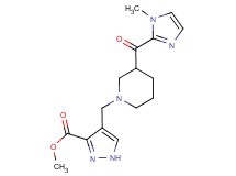 methyl 4-({3-[(1-methyl-1H-imidazol-2-yl)carbonyl]-1-piperidinyl}methyl)-1H-pyrazole-3-carboxylate