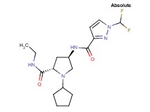 (4R)-1-cyclopentyl-4-({[1-(difluoromethyl)-1H-pyrazol-3-yl]carbonyl}amino)-N-ethyl-L-prolinamide