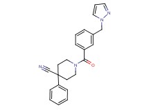 4-phenyl-1-[3-(1H-pyrazol-1-ylmethyl)benzoyl]-4-piperidinecarbonitrile