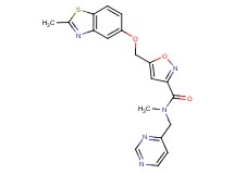 N-methyl-5-{[(2-methyl-1,3-benzothiazol-5-yl)oxy]methyl}-N-(4-pyrimidinylmethyl)-3-isoxazolecarboxamide