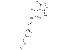 2-amino-2-(3,5-dimethyl-1H-pyrazol-4-yl)-N-(2-{2-[(methylthio)methyl]-1,3-thiazol-4-yl}ethyl)acetamide