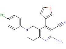 2-amino-6-(4-chlorophenyl)-4-(3-furyl)-5,6,7,8-tetrahydro-1,6-naphthyridine-3-carbonitrile