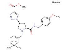 methyl 1-((3S,5S)-1-{[(1R,5S)-6,6-dimethylbicyclo[3.1.1]hept-2-en-2-yl]methyl}-5-{[(4-methoxybenzyl)amino]carbonyl}-3-pyrrolidinyl)-1H-1,2,3-triazole-4-carboxylate