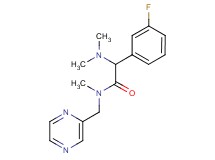 2-(dimethylamino)-2-(3-fluorophenyl)-N-methyl-N-(2-pyrazinylmethyl)acetamide