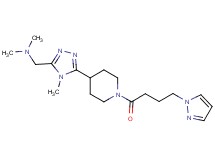 N,N-dimethyl-1-(4-methyl-5-{1-[4-(1H-pyrazol-1-yl)butanoyl]piperidin-4-yl}-4H-1,2,4-triazol-3-yl)methanamine