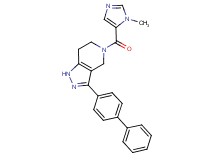 3-biphenyl-4-yl-5-[(1-methyl-1H-imidazol-5-yl)carbonyl]-4,5,6,7-tetrahydro-1H-pyrazolo[4,3-c]pyridine