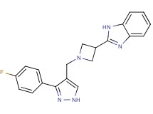 2-(1-{[3-(4-fluorophenyl)-1H-pyrazol-4-yl]methyl}azetidin-3-yl)-1H-benzimidazole