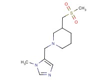 1-[(1-methyl-1H-imidazol-5-yl)methyl]-3-[(methylsulfonyl)methyl]piperidine