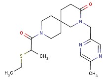 9-[2-(ethylthio)propanoyl]-2-[(5-methylpyrazin-2-yl)methyl]-2,9-diazaspiro[5.5]undecan-3-one
