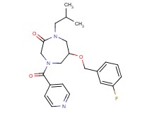 6-[(3-fluorobenzyl)oxy]-1-isobutyl-4-isonicotinoyl-1,4-diazepan-2-one