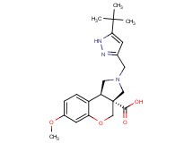 (3aR*,9bR*)-2-[(5-tert-butyl-1H-pyrazol-3-yl)methyl]-7-methoxy-1,2,3,9b-tetrahydrochromeno[3,4-c]pyrrole-3a(4H)-carboxylic acid