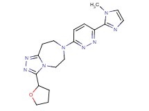 7-[6-(1-methyl-1H-imidazol-2-yl)pyridazin-3-yl]-3-(tetrahydrofuran-2-yl)-6,7,8,9-tetrahydro-5H-[1,2,4]triazolo[4,3-d][1,4]diazepine