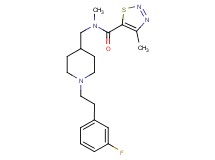 N-({1-[2-(3-fluorophenyl)ethyl]-4-piperidinyl}methyl)-N,4-dimethyl-1,2,3-thiadiazole-5-carboxamide