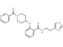 2-{[1-(3-pyridinylcarbonyl)-4-piperidinyl]oxy}-N-[2-(1,3-thiazol-4-yl)ethyl]benzamide